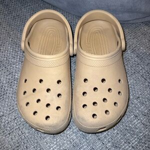 CROCS Beige Comfort Clogs